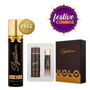YOLO DEO Gift Set (60 ML EDP & 200 ML) + FREE Black Deodorant 70 ML For Men | Male Perfume Gift Pack