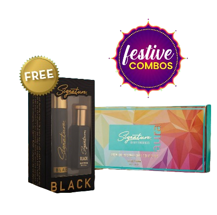 Aura Unisex Perfume (10 x 3 ml) + FREE Black Deo (70 Ml + 20 ML) Men's EDP Perfume Gift Set | Perfume Gift Set Combo