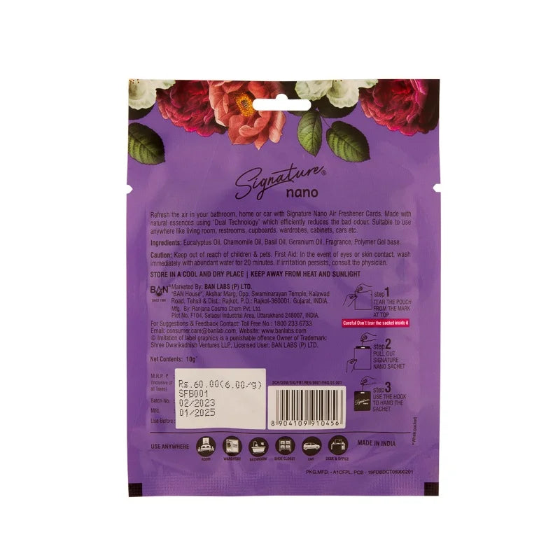 SIgnature French Bouquet Nano Room Freshner Pack of 4