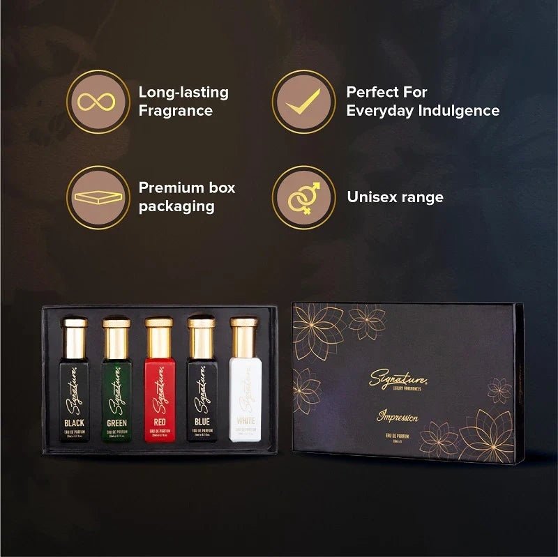 Impression Unisex Perfume ( 20ml X 5N) | Perfume Gift Pack for Men & Women |  Long Lasting Fragrance
