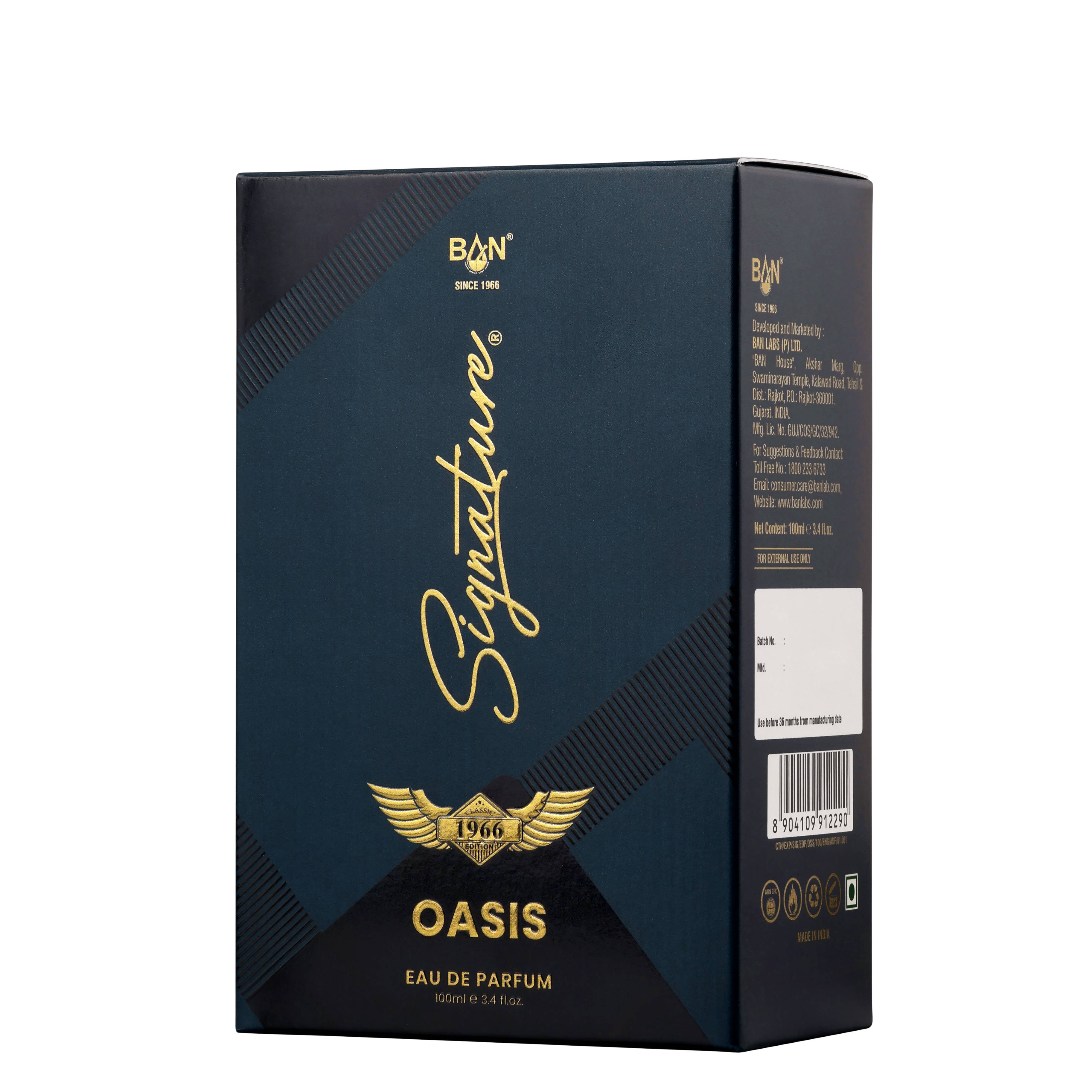 OASIS – Men's Eau De Parfum - 100ml | Clean Fresh Woody Fragrance  Fragrances