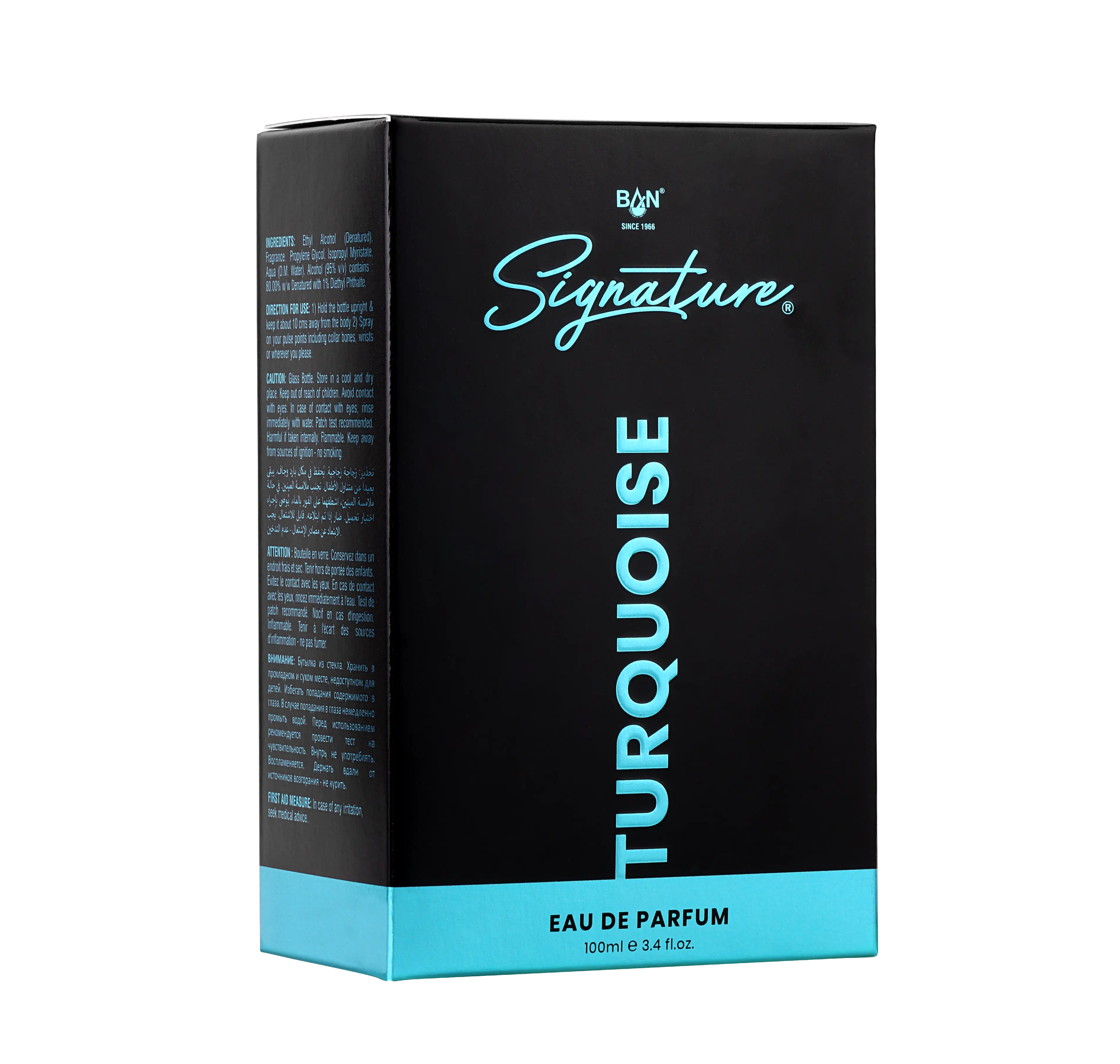 TURQUOISE – Men's Eau De Parfum - 100ml | Bold Amber Spicy Fragrance  Fragrances