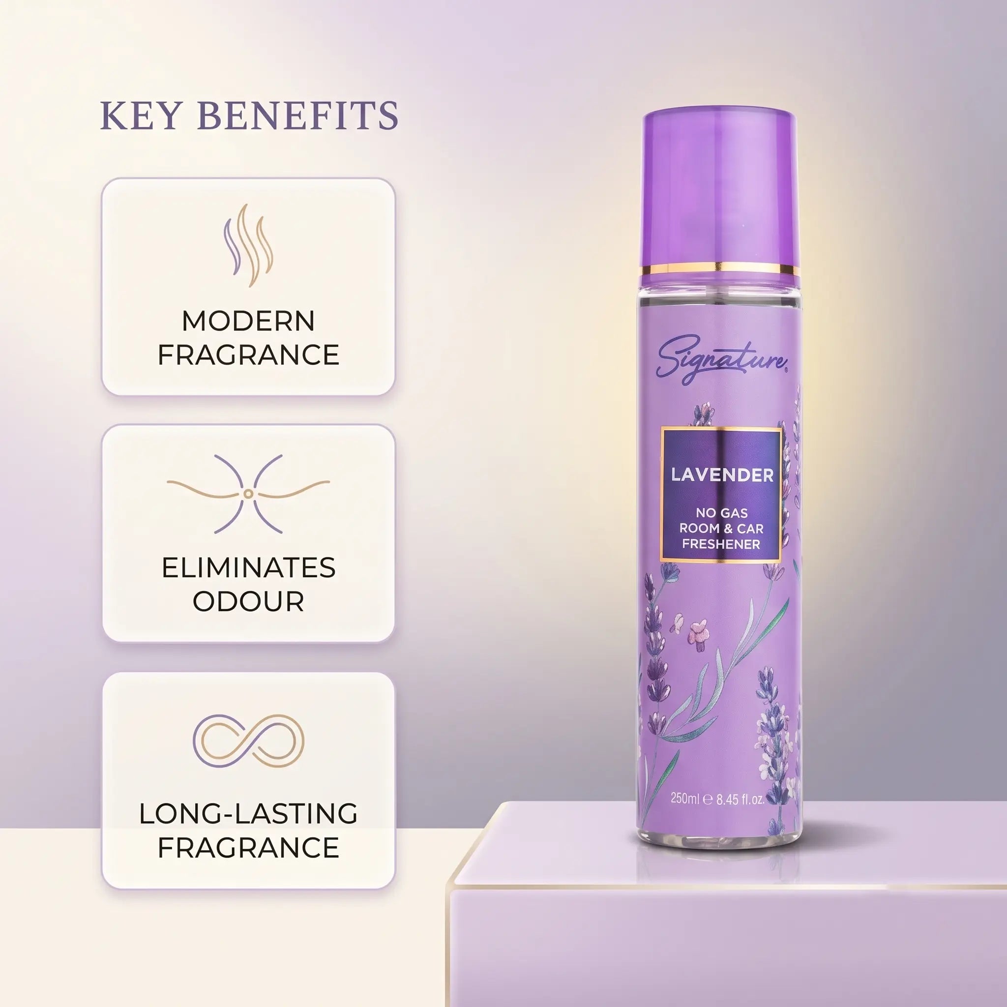 Lavender Premium Room & Car Perfume (Pack of 3) | 250 ML | Room Spray Air Freshener Combo  Fragrances
