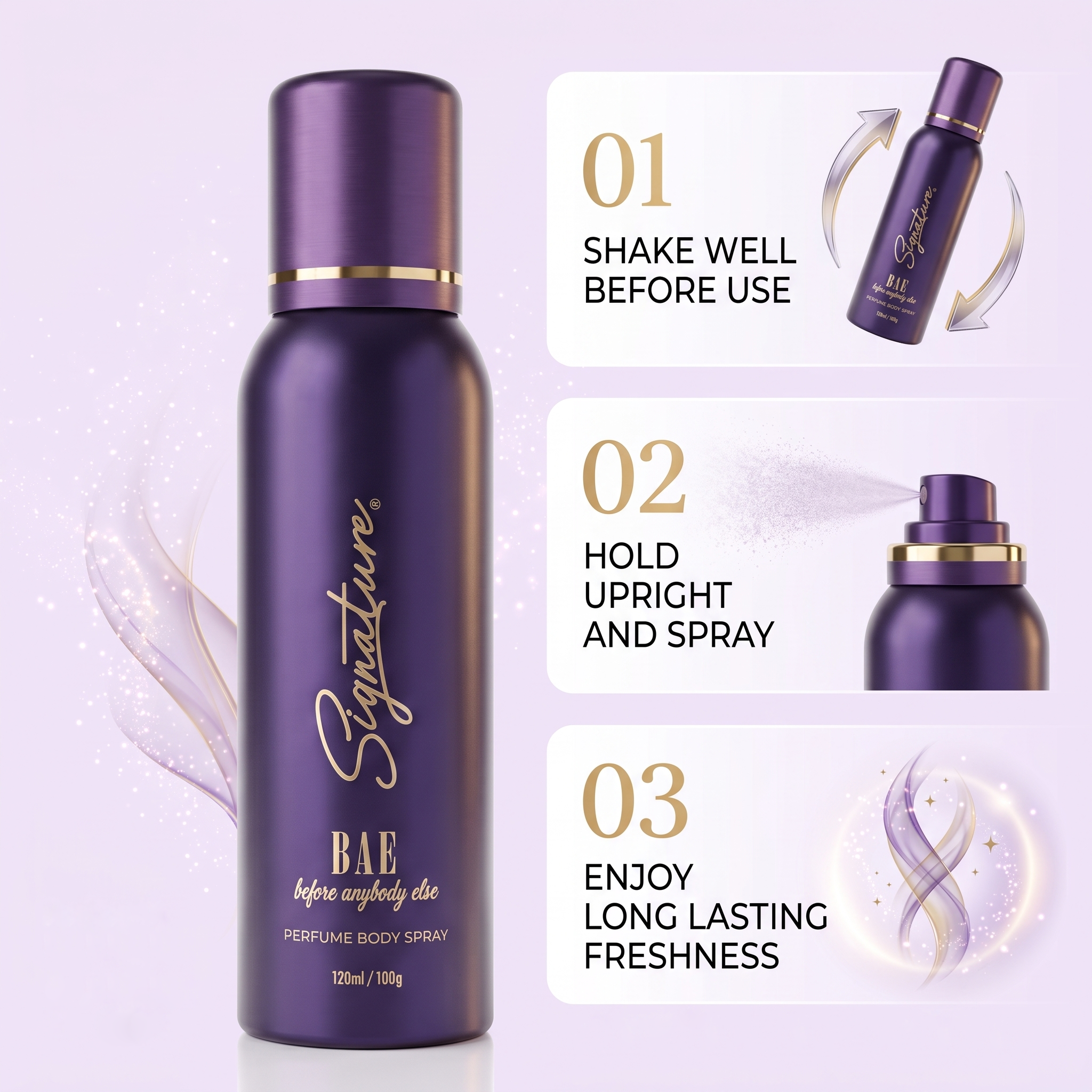BAE Deodorant for Women (25 & 120 ml) | Best Everyday Perfume for Women | No Gas Daily Use Perfume  Fragrances