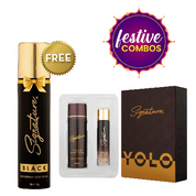 EDP + Deodorant Gift Set Combo- "YOLO" - 60 ML EDP & 200 ML DEO and FREE Black Deodorant 70 Ml