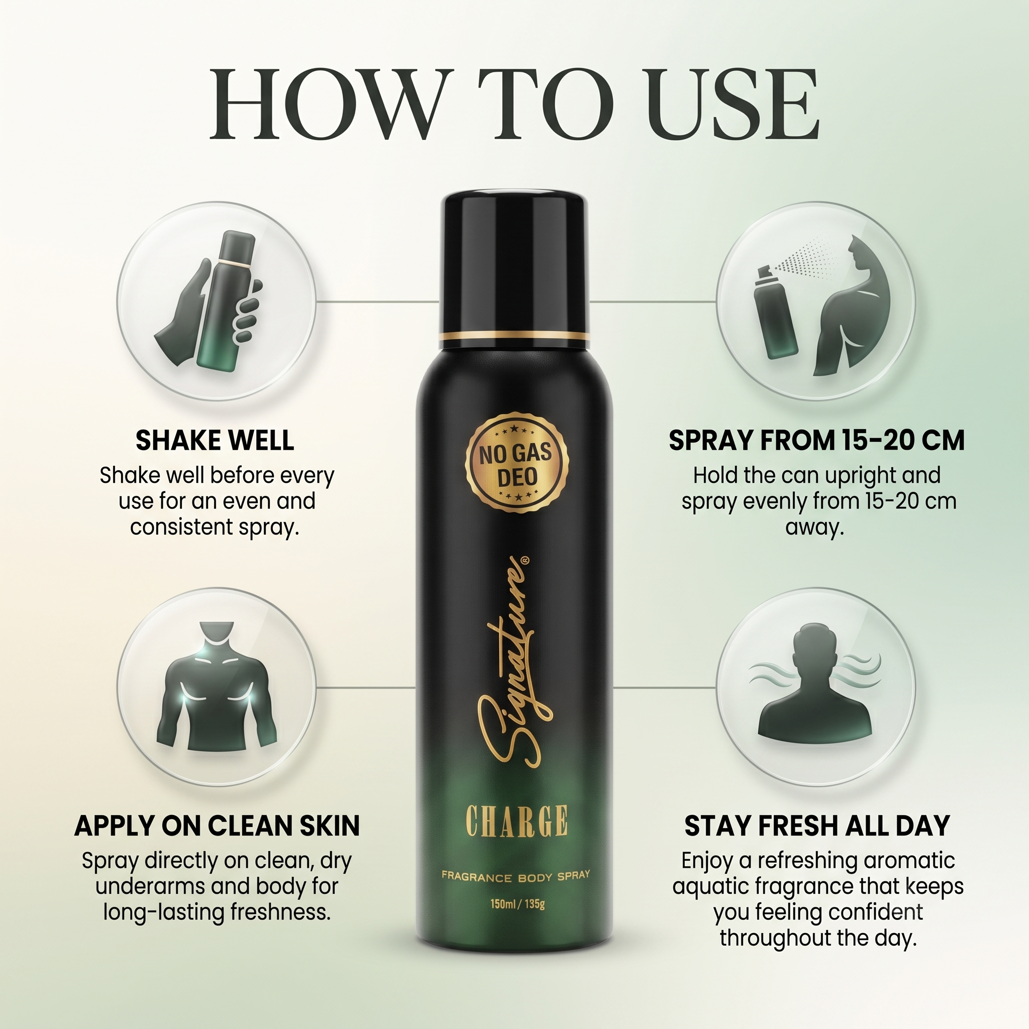 Signature Charge Perfume Body Spray – 150ml  Fragrances