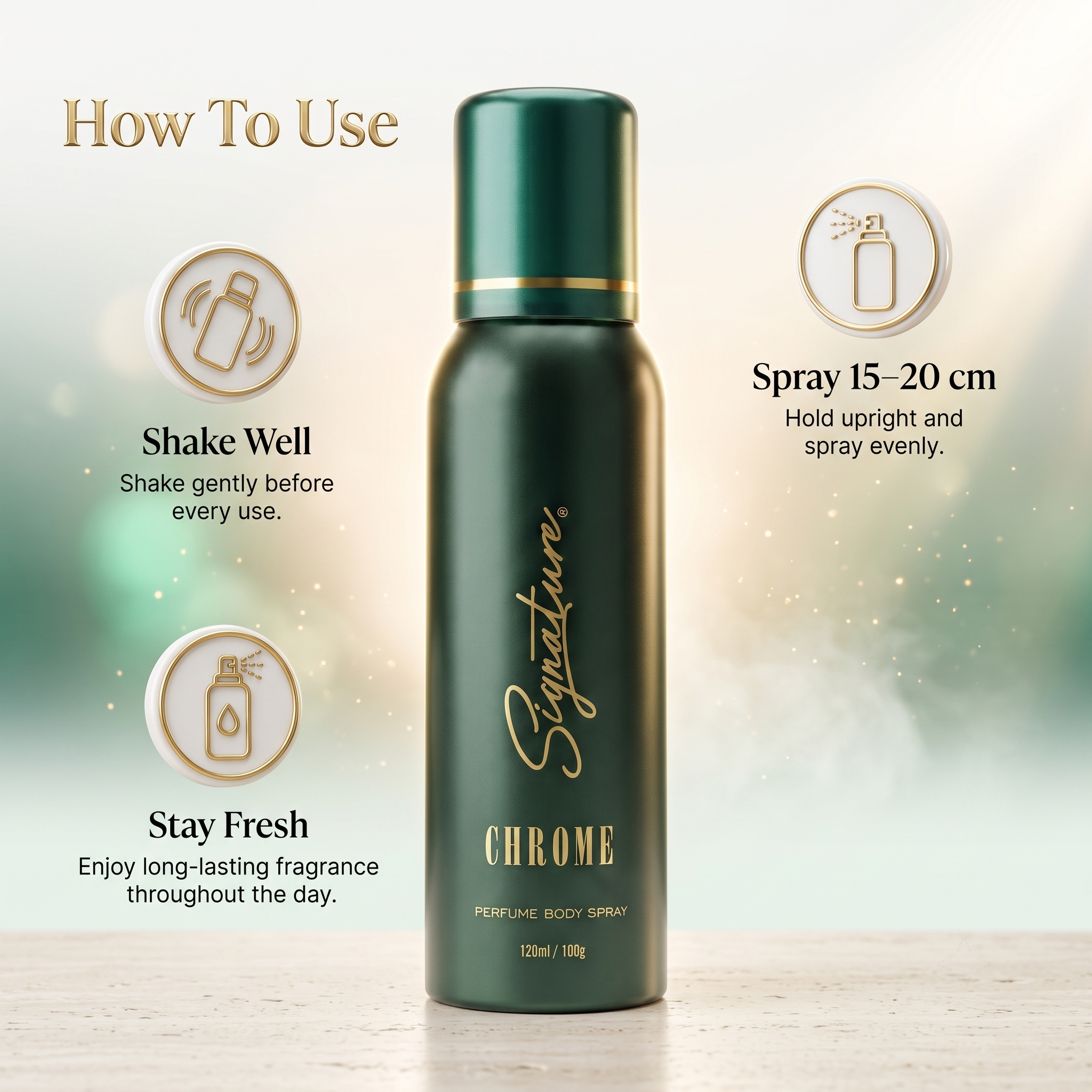 Chrome Unisex Deodorant - (25 ML & 120 ml) | Long Lasting Deo for Men and Women | Everyday Use or Special Occasion  Fragrances