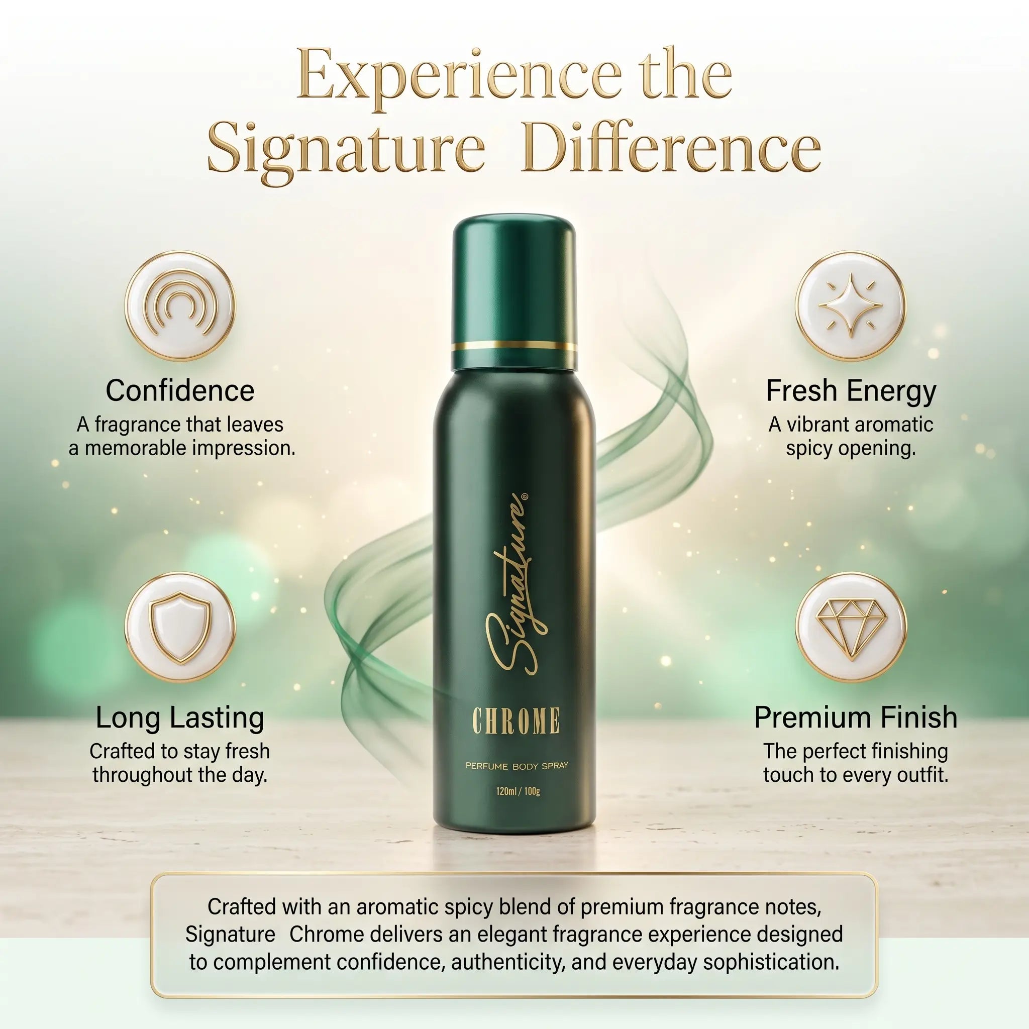 Chrome Unisex Deodorant - (25 ML & 120 ml) | Long Lasting Deo for Men and Women | Everyday Use or Special Occasion  Fragrances