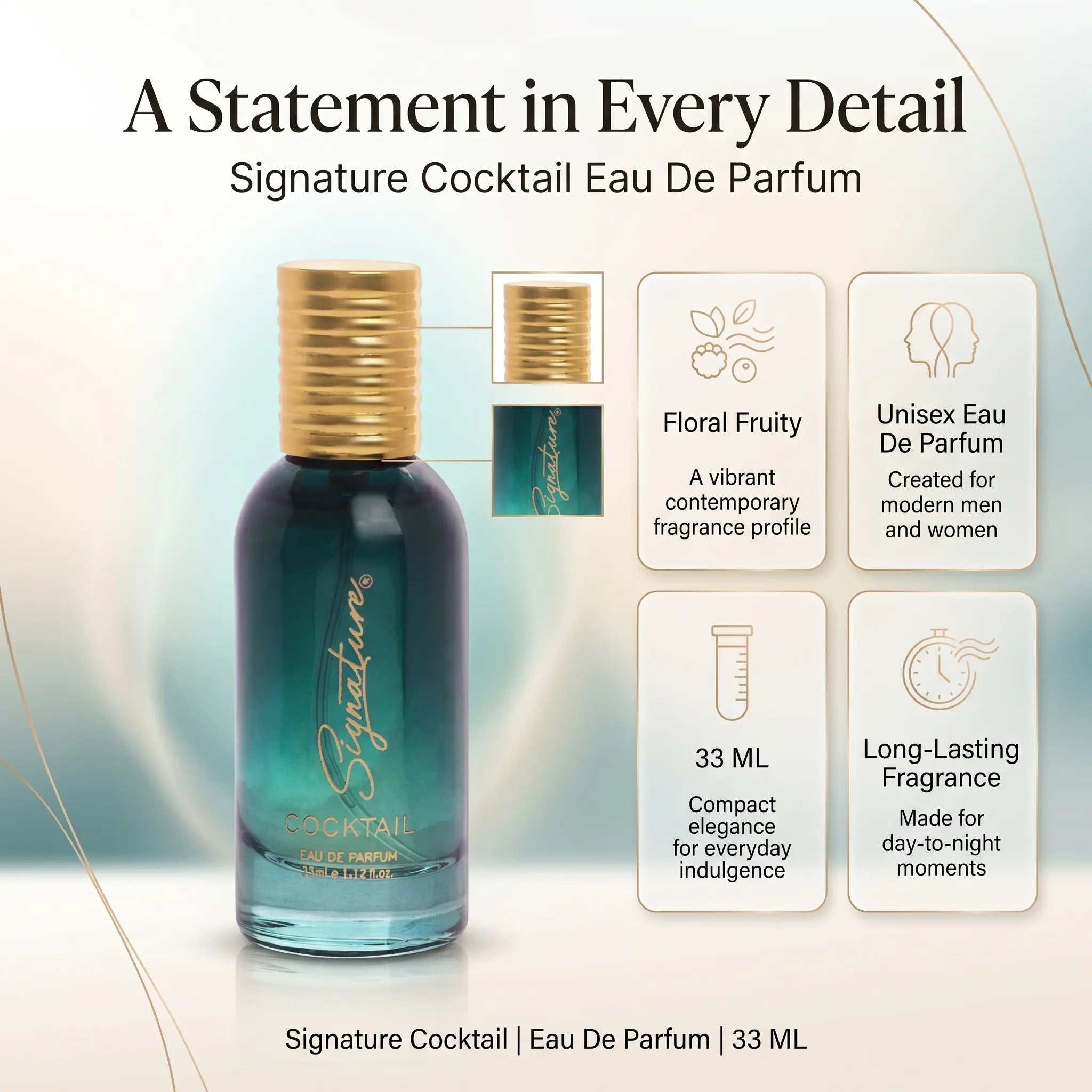 Cocktail Unisex Perfume (33 & 100ml) | Everyday Unisex Fragrance | Long Lasting Perfume for Him & Her  Fragrances