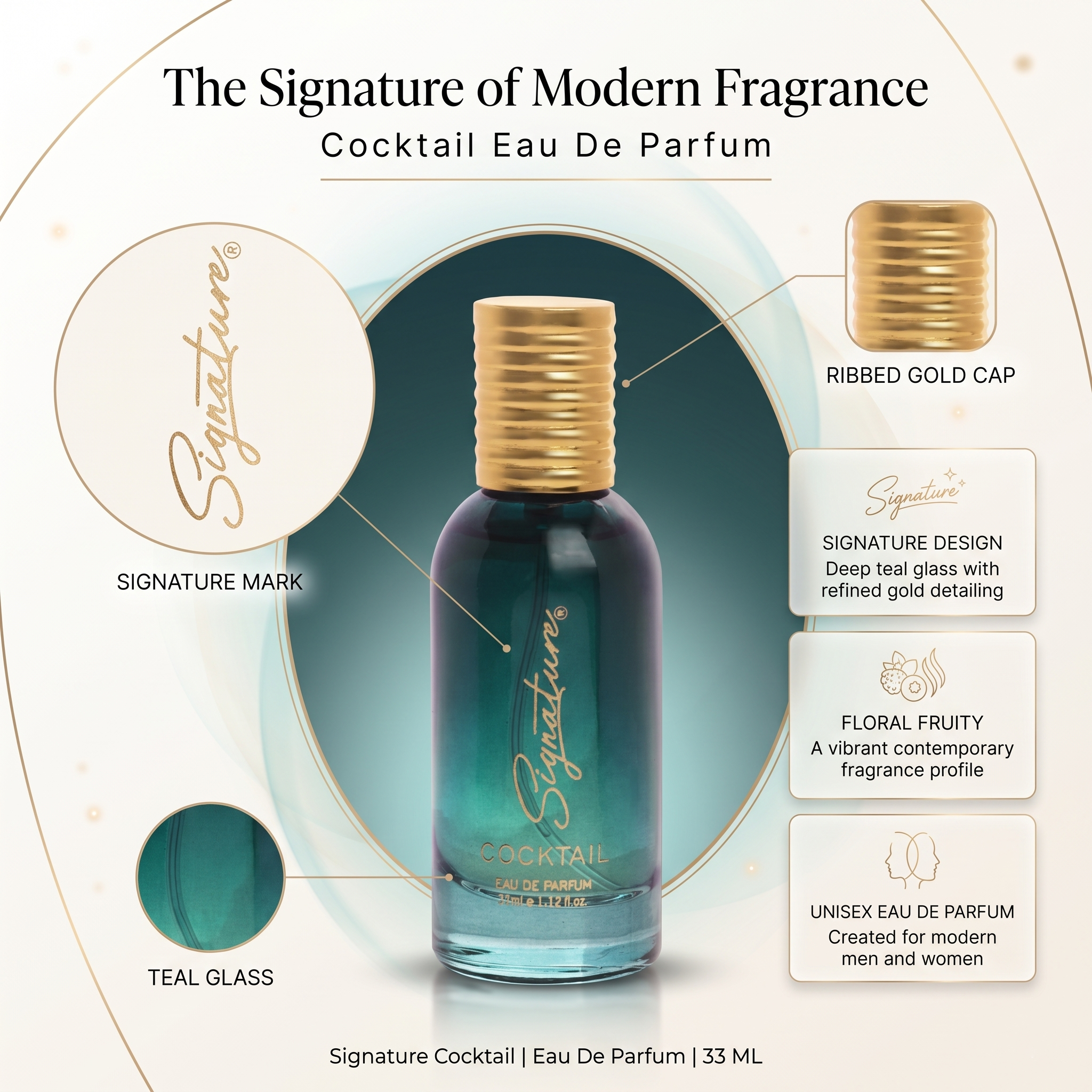 Cocktail Unisex Perfume (33 & 100ml) | Everyday Unisex Fragrance | Long Lasting Perfume for Him & Her  Fragrances