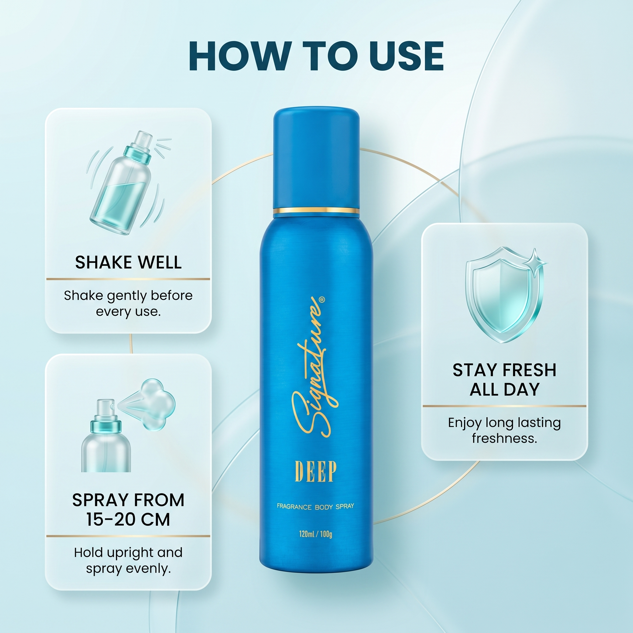 Deep For Men, Women (25ML & 120ML) | No Gas Deo | Skin Friendly & Effective | All-Day Freshness  Fragrances