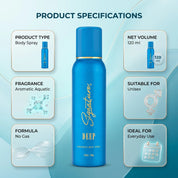 Deep For Men, Women (25ML & 120ML) | No Gas Deo | Skin Friendly & Effective | All-Day Freshness  Fragrances