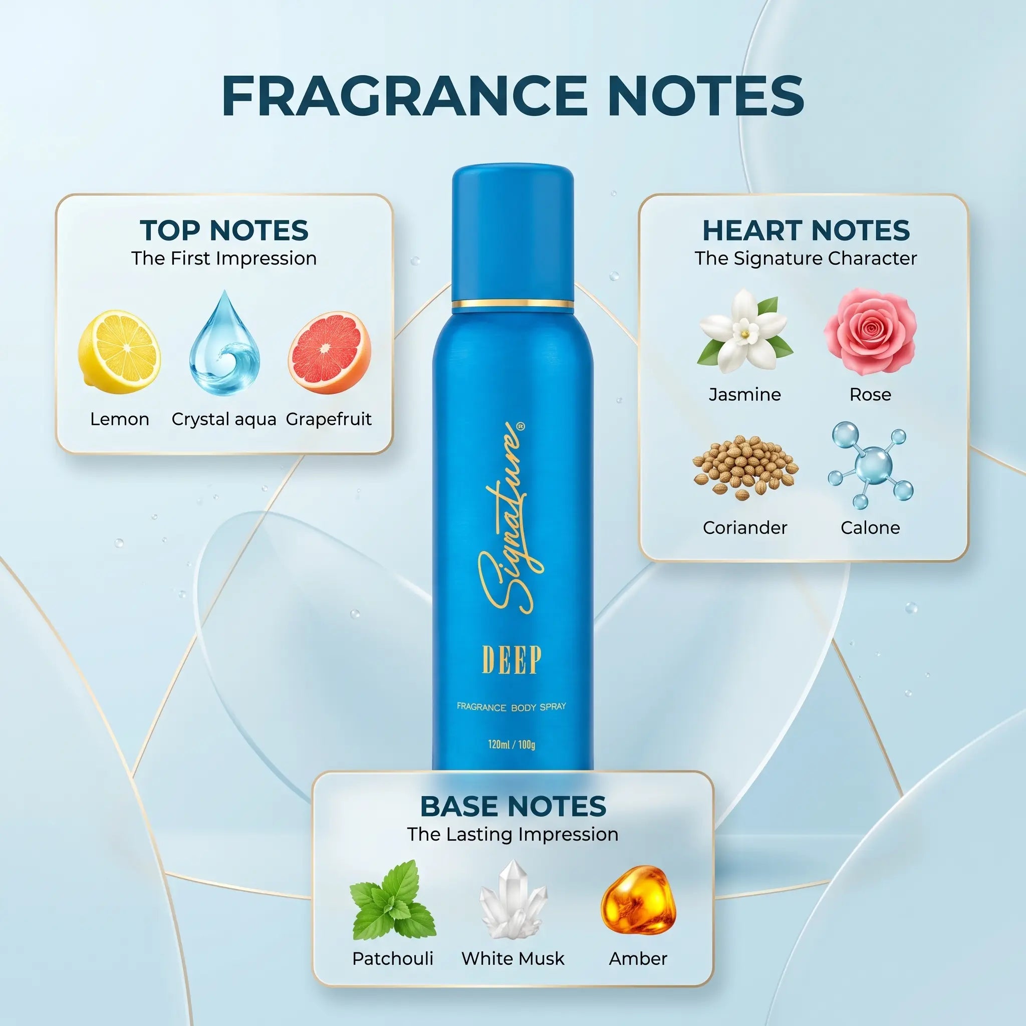 Deep For Men, Women (25ML & 120ML) | No Gas Deo | Skin Friendly & Effective | All-Day Freshness  Fragrances
