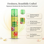 Gardenia Room Freshener Spray | 250 ML | Fresh & Pleasant Scent | Perfect for Home, Office or Car  Fragrances