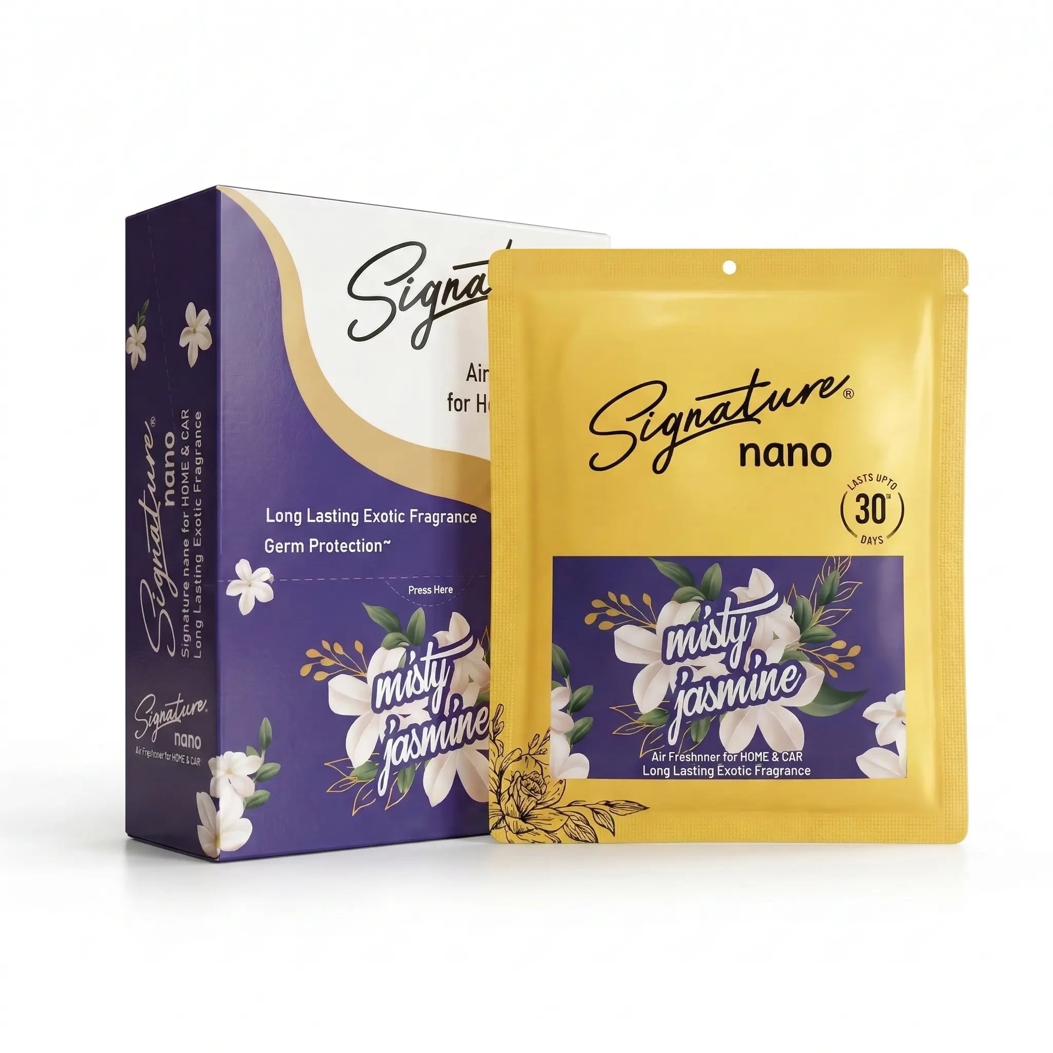 SIGNATURE NANO AIR FRESHENER HOME & CAR- MISTY JASMINE 10G  Fragrances