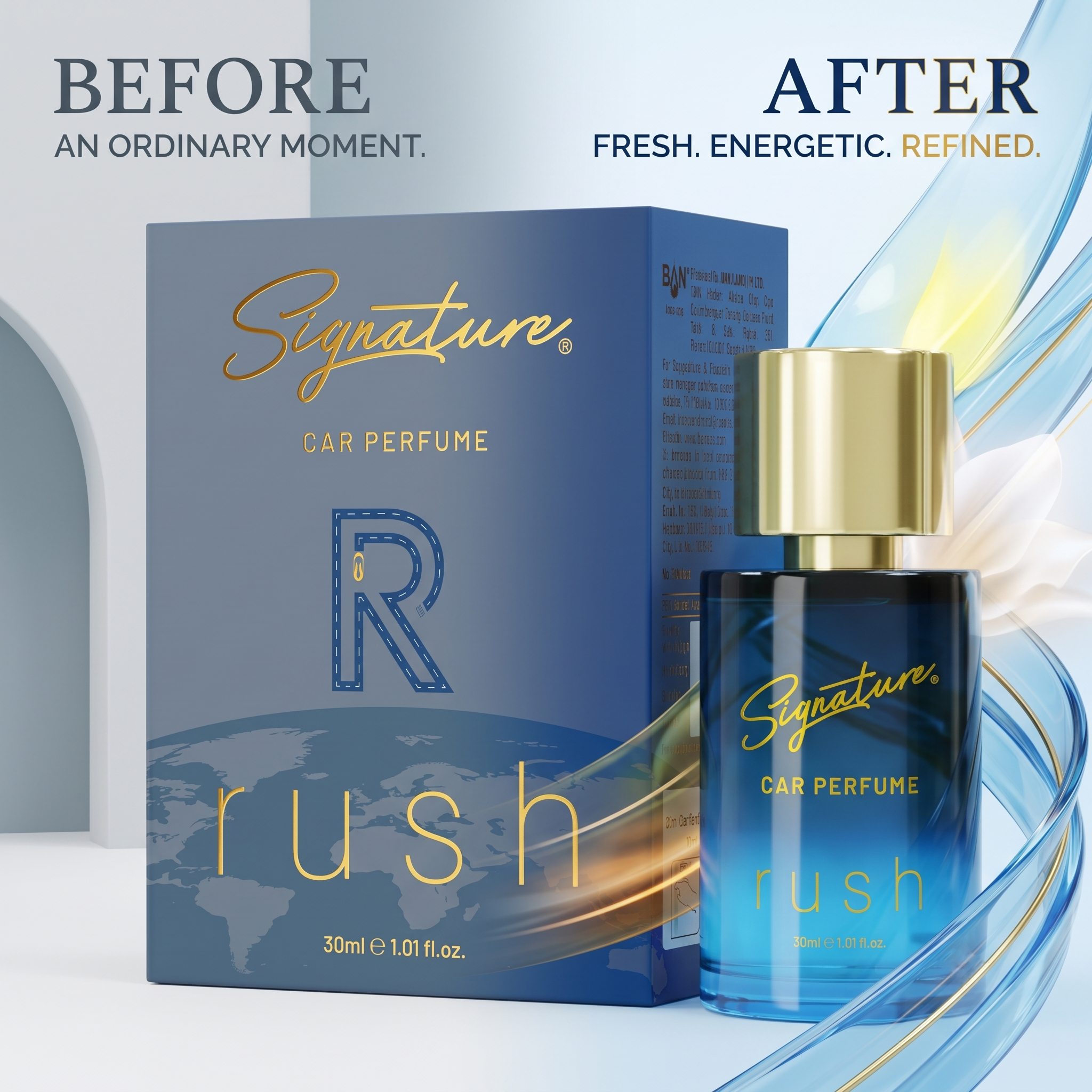 Signature Premium Car Perfume – 30 ML – Rush  Fragrances