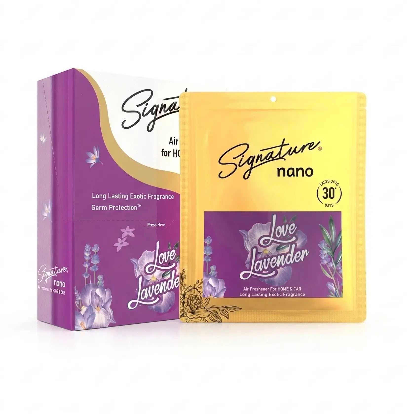 SIGNATURE NANO AIR FRESHENER HOME & CAR- LOVE LAVENDER 10G  Fragrances
