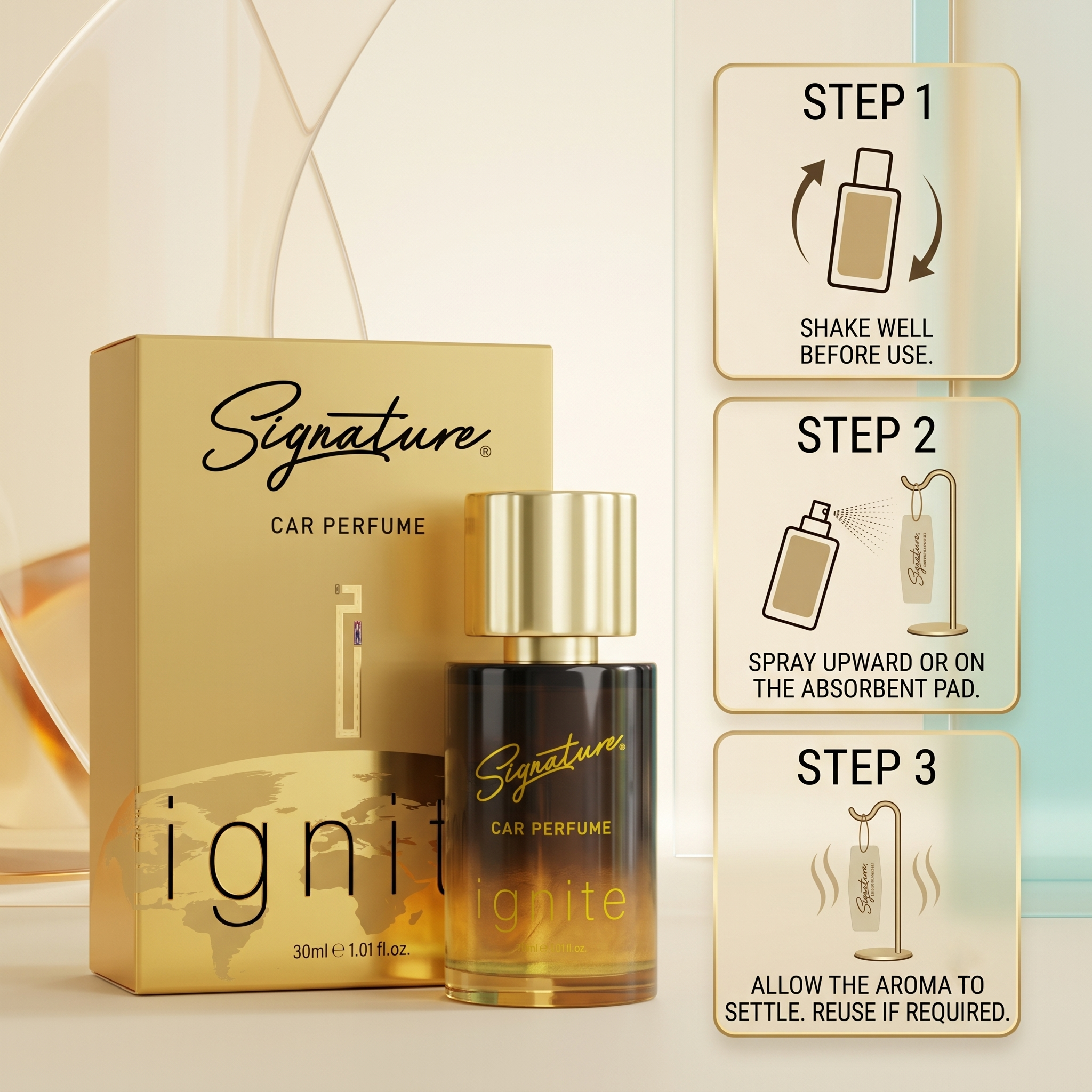 Signature Premium Car Perfume – 30 ML – Ignite  Fragrances