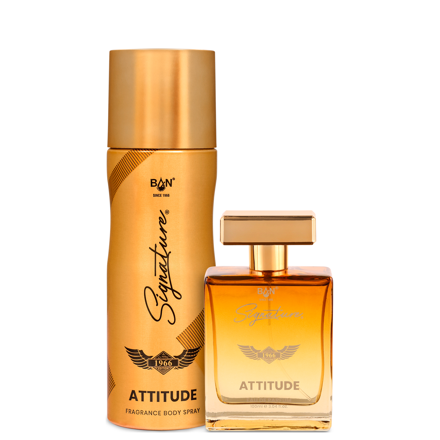 ATTITUDE Signature Duo – Men's 100ml EDP & 150ml Deodorant Combo | Warm Spicy Leather  Fragrances