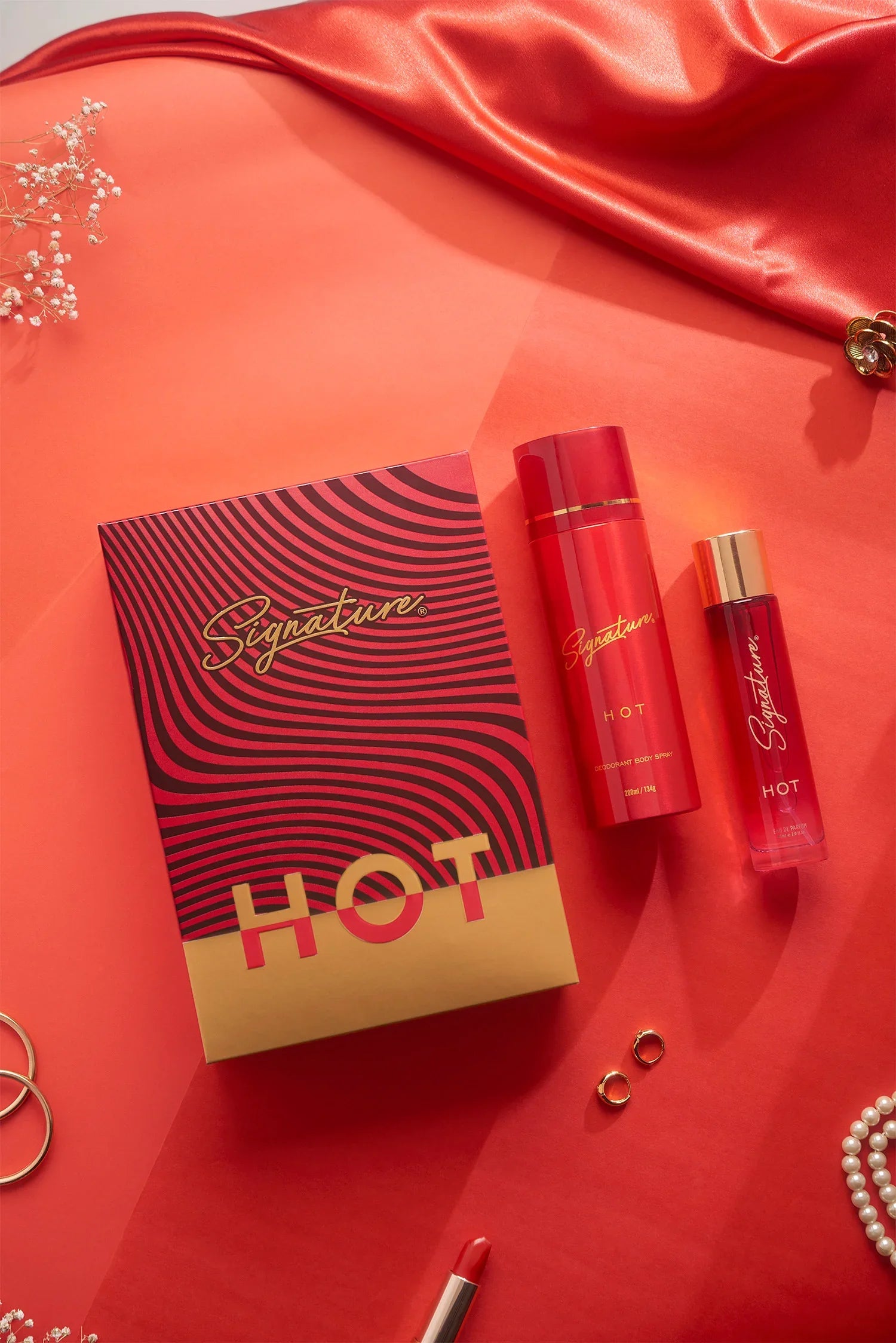 "HOT" 60 ML Perfume + 200 ML Deodorant | Festival Gift Pack