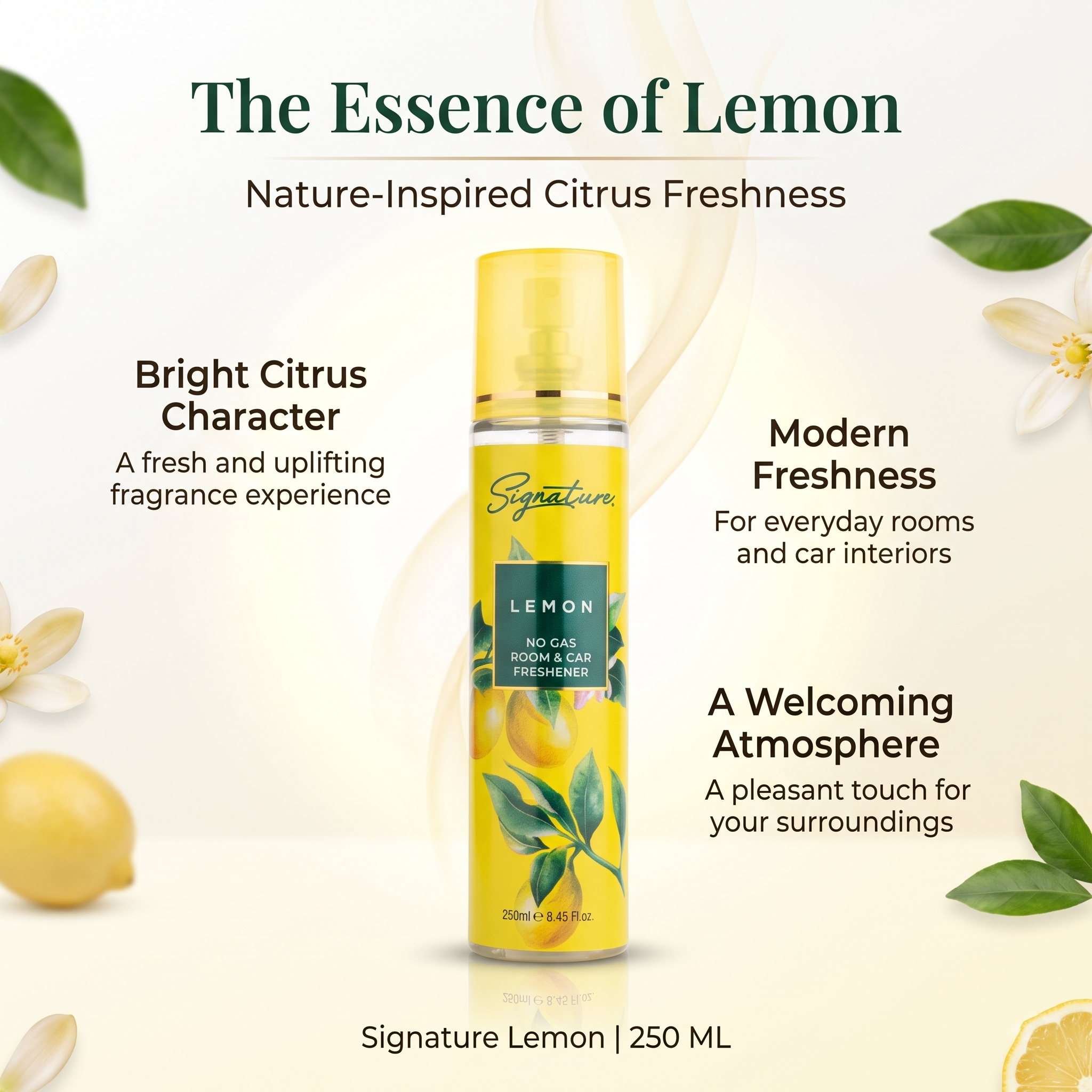 Lemon Instant Air Freshener | 250 ML | Natural and Refreshing Fragrances | Air Freshener Sprays  Fragrances