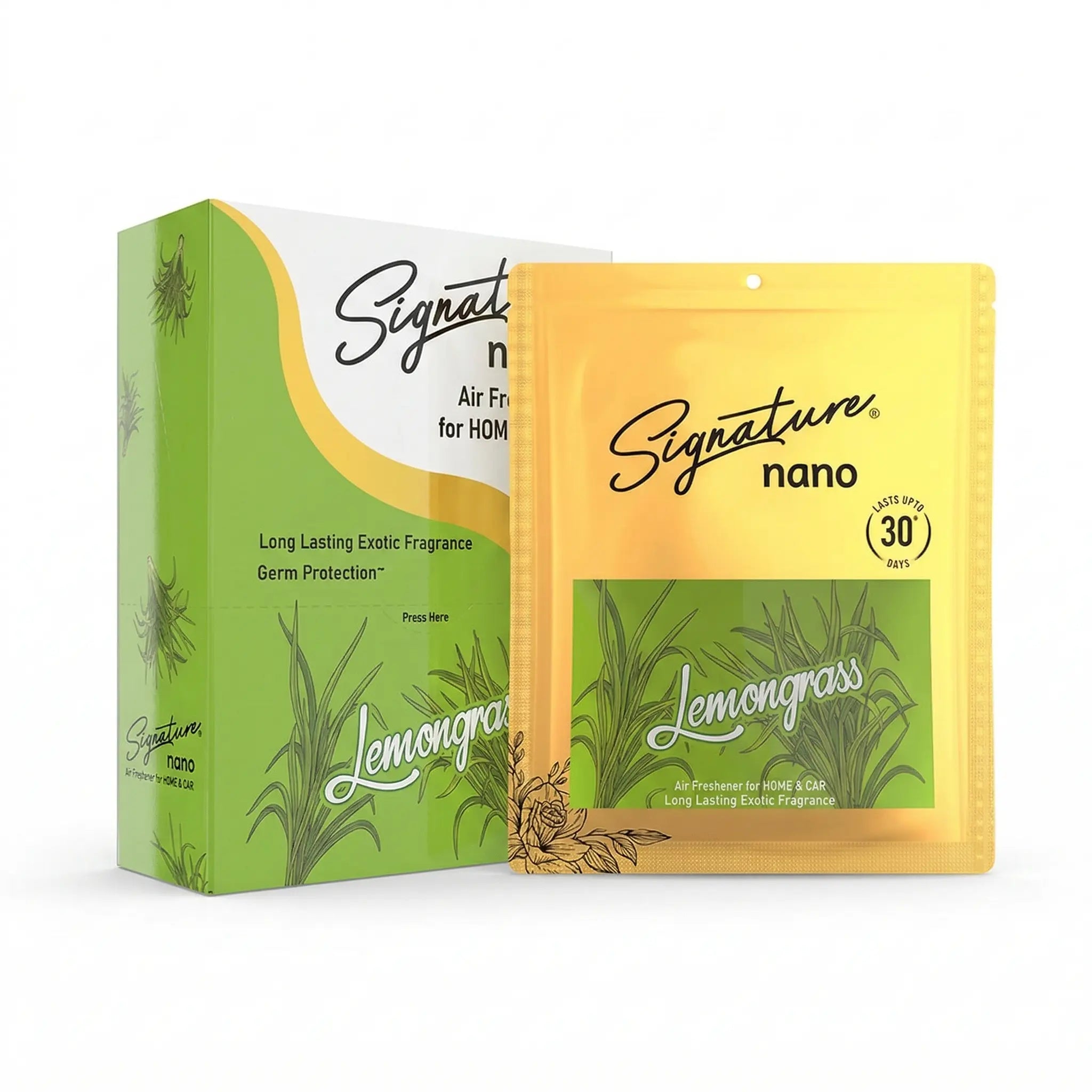 SIGNATURE NANO AIR FRESHENER HOME & CAR- LEMONGRASS 10G  Fragrances