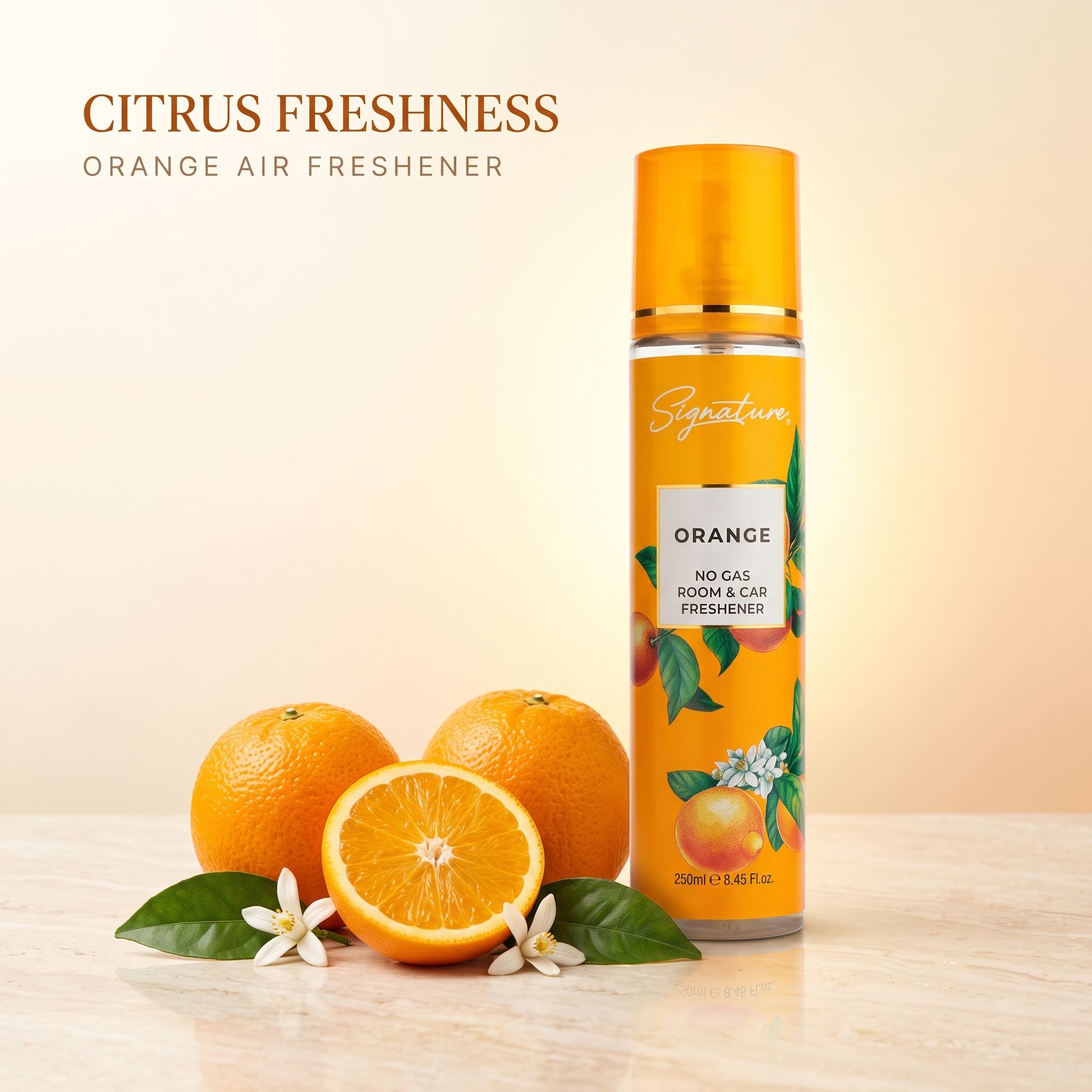 Orange Best Room Freshener | 250 ML | Eliminates Odour | Instant Freshness | Ideal for living Rooms & Bathrooms  Fragrances