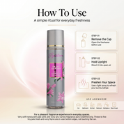 RajniGandha Air Freshener Spray | 250 ML | Best for Room & Bathroom Fragrance | Quick and Easy to Use  Fragrances