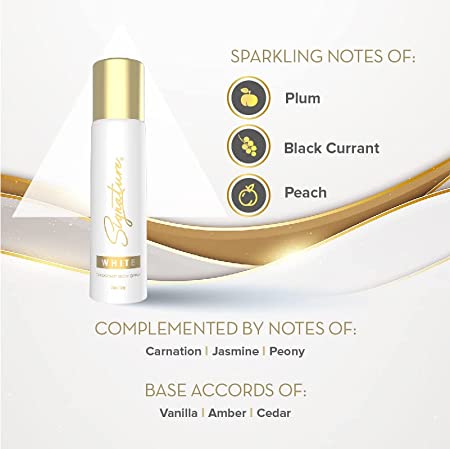 White female deodorant body spray