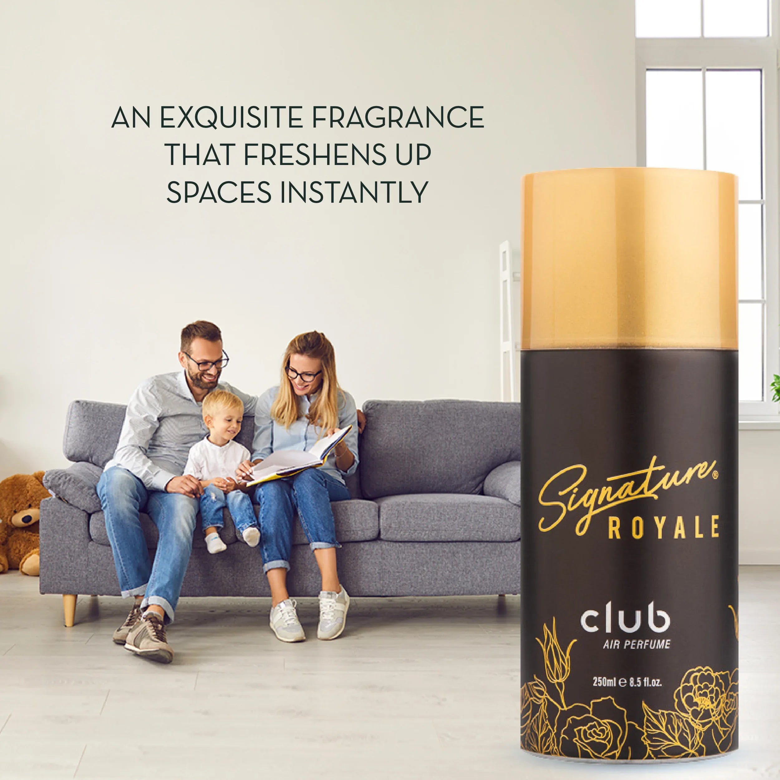 Club Air Perfume | 250 ML | Long Lasting, luxurious Scent | Pocket Friendly Air Freshener Spray