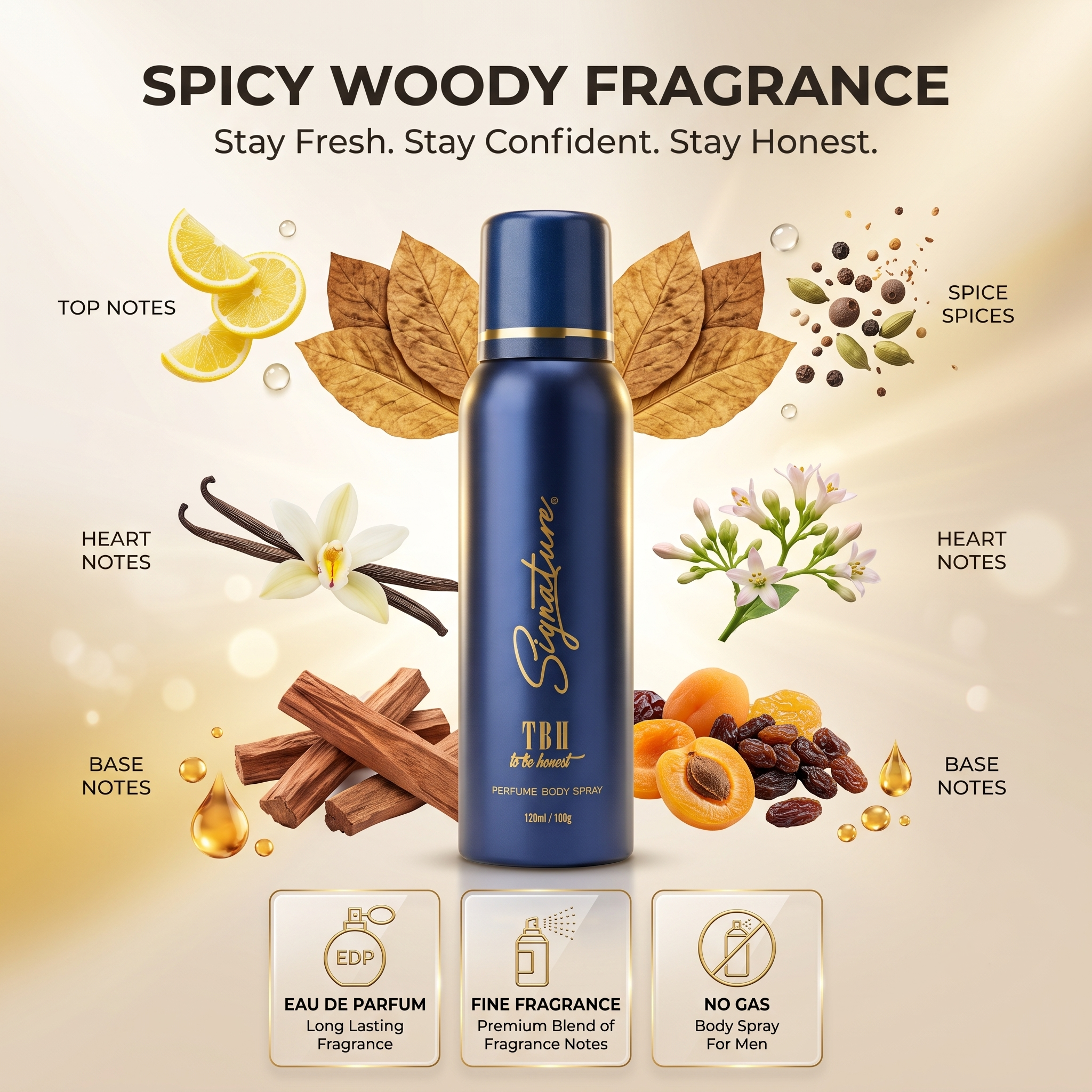 TBH Deodorant for Men (25 & 120 ml) | Best Deo for Him | Premium Body Spray for Long Lasting Impression  Fragrances