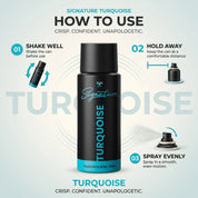TURQUOISE – Men's Perfume Deodorant - 150ml | Bold Amber Spicy Body Spray  Fragrances
