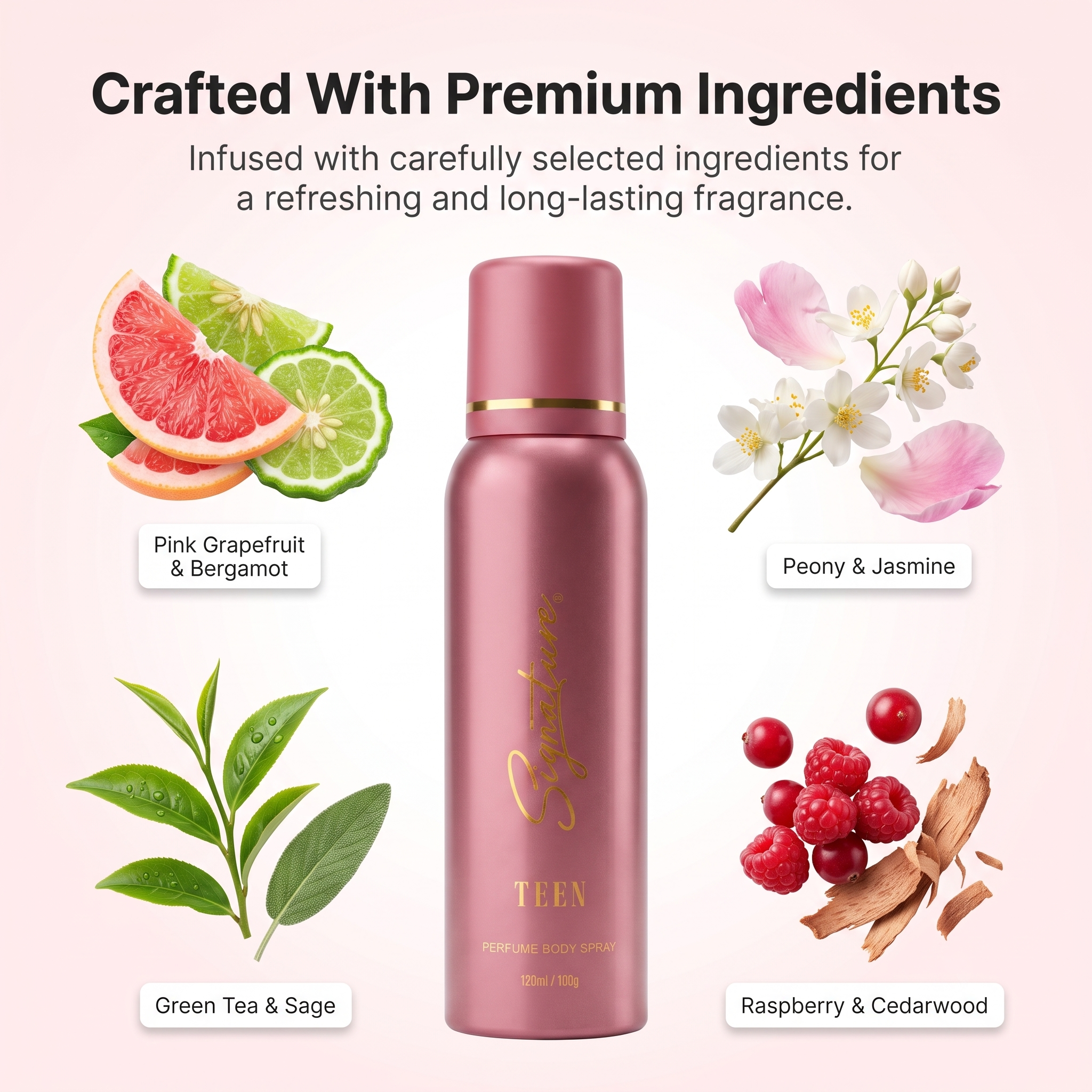 Teen Deo for Women (25 ML & 120 ML) | Natural Deodorant for Women | No Gas Deo | All-Day Freshness For Daily Use  Fragrances