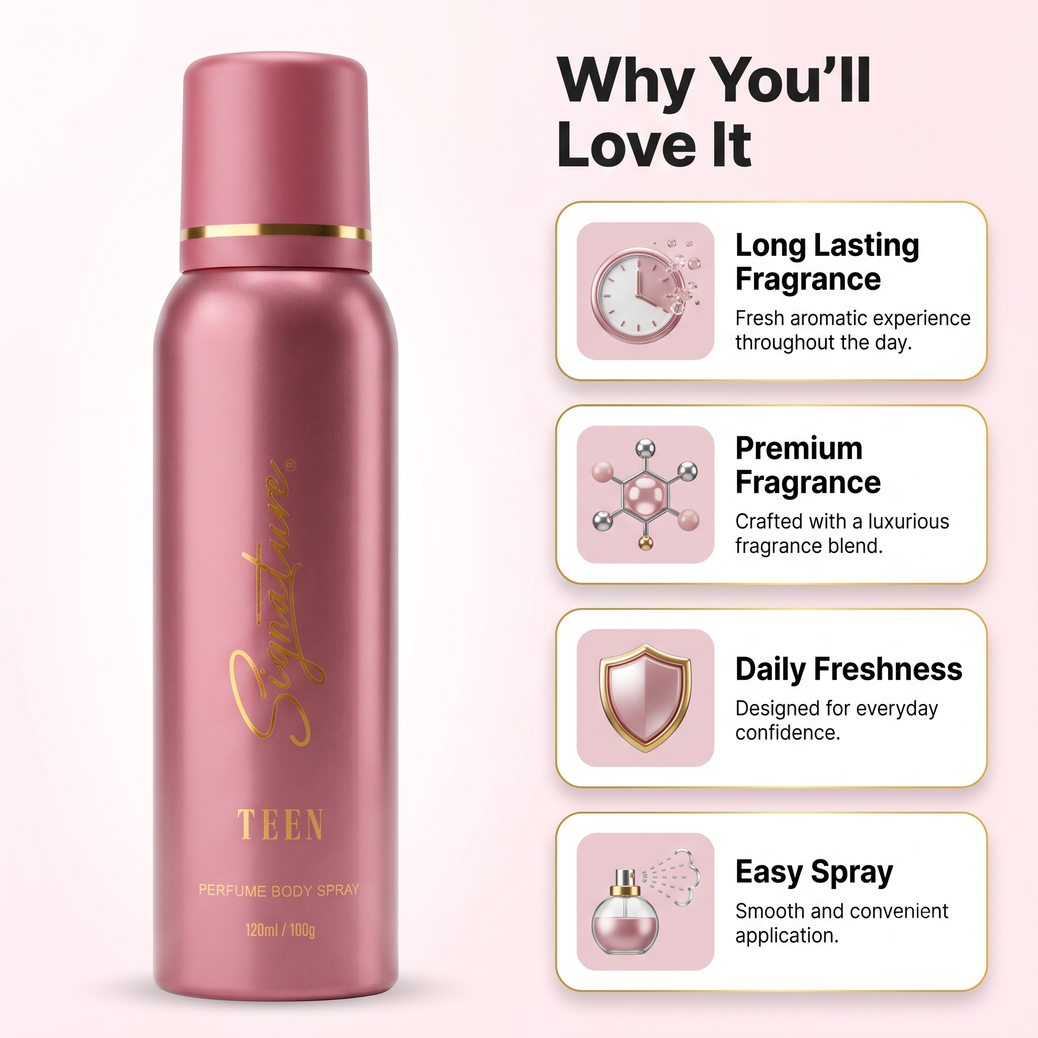 Teen Deo for Women (25 ML & 120 ML) | Natural Deodorant for Women | No Gas Deo | All-Day Freshness For Daily Use  Fragrances