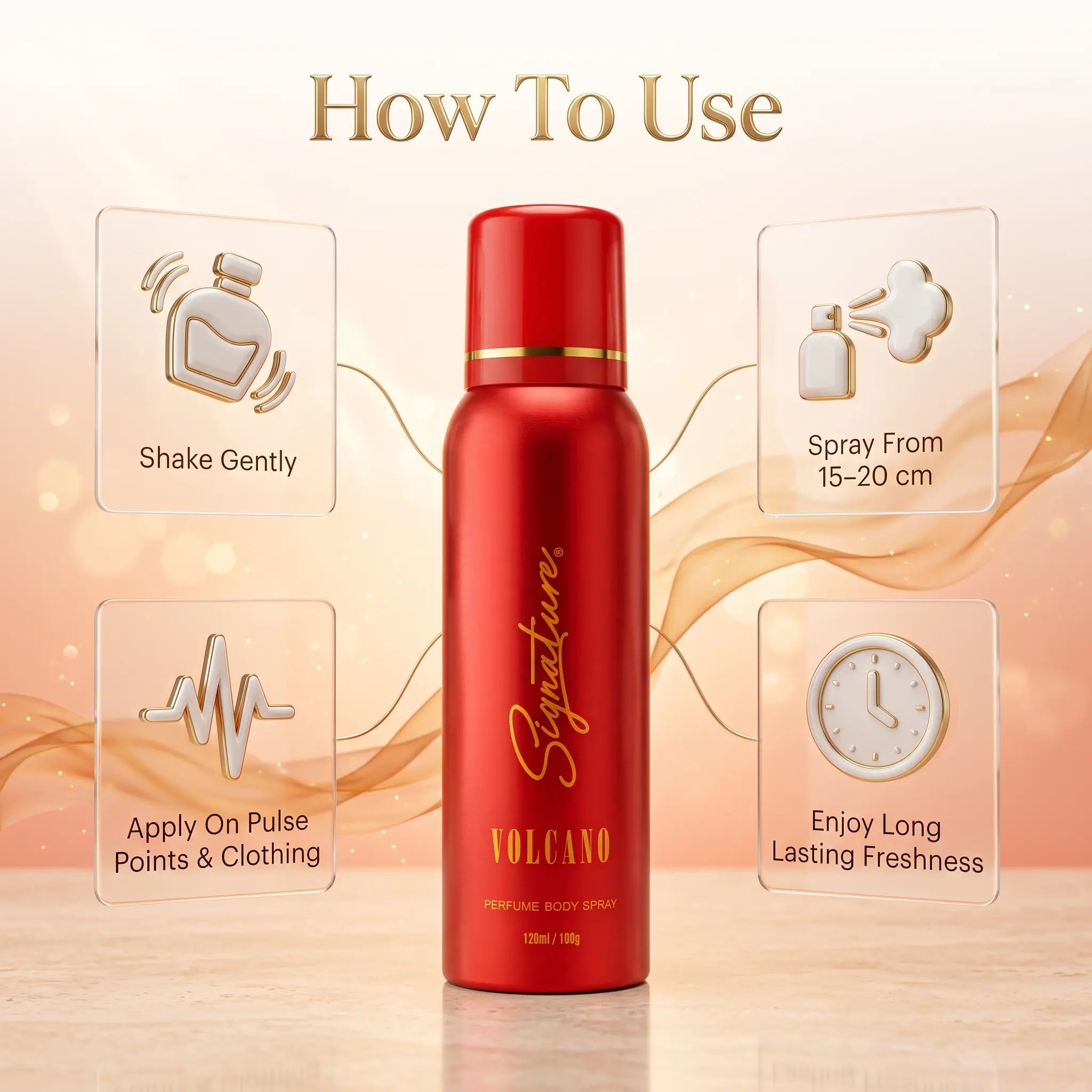 Volcano Premium Deo for Men (25 & 120ml) | No Gas Deo | Easy to Use & Effective | For Daily Use Deodorant For Him  Fragrances
